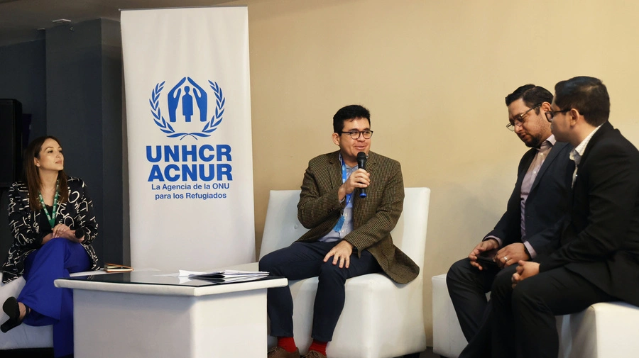 Panel de discusión sobre respuesta al reclutamiento forzado de niñas, niños y adolescentes como causa de desplazamiento forzado. © ACNUR/Gabriela Villeda