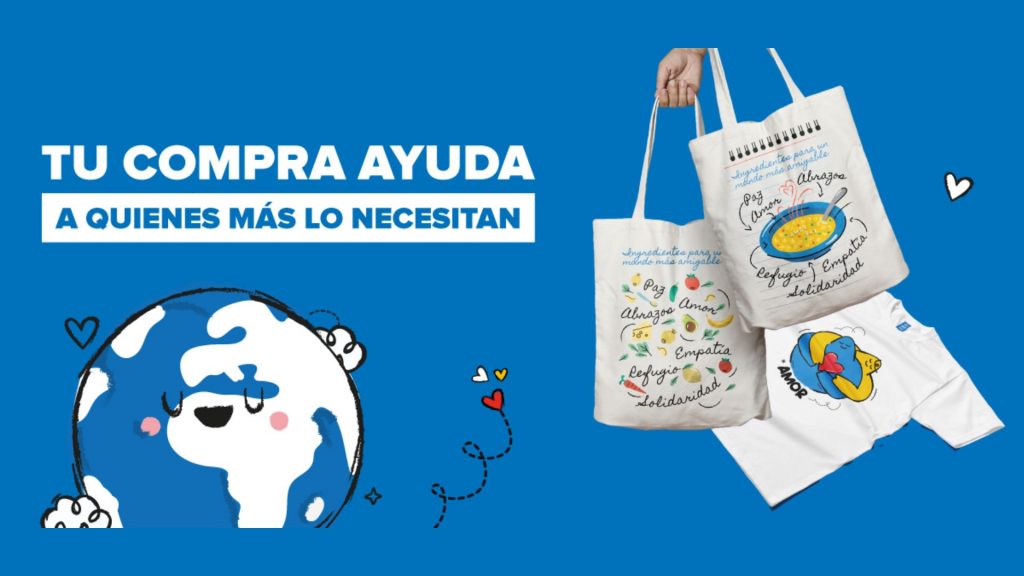 Tu compra ayuda a quienes más lo necesitan. Fundación ACNUR Argentina y Tex.